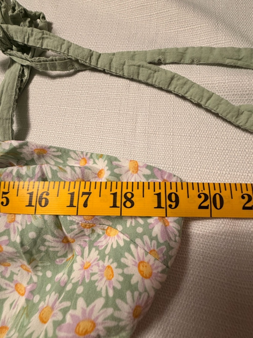 Women’s Floral Tie-Shoulder Mini Dress - Green - Picture 5 of 8